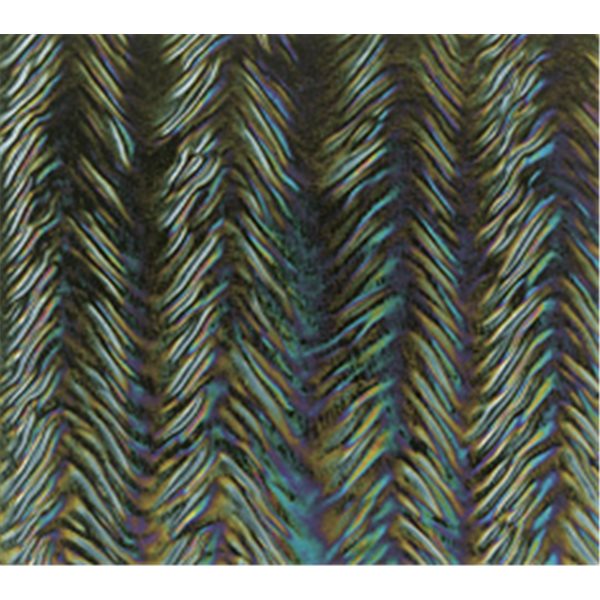 Bullseye Black - Opaleszent - Herringbone Ripple Irid - 3mm - Fusing Glas Tafeln