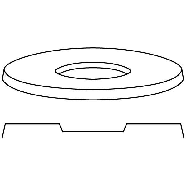 Round Platter - 37.7x1.8cm - Basis: 20.8x1.1cm - Fusing Form
