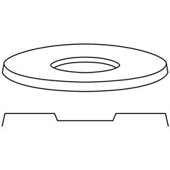 Round Platter - 37.7x1.8cm - Base: 20.8x1.1cm - Moule pour Fusing