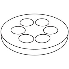 Seder Plate - 31.2x3.5cm - Ouverture: 6 x 6.6x1.3cm - Moule pour Fusing