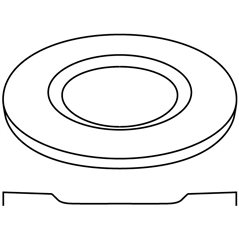 Round Plate - 32.6x1.8cm - Base: 20.3cm - Moule pour Fusing