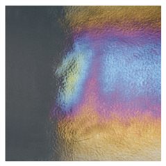 Bullseye Charcoal Gray - Transparent - Rainbow Irid - 3mm - Fusing Glas Tafeln