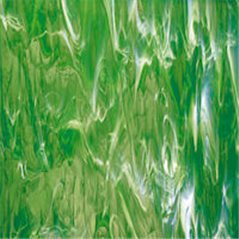 Spectrum Light Green Swirled with White Wispy - 3mm - Non-Fusible Glass Sheets
