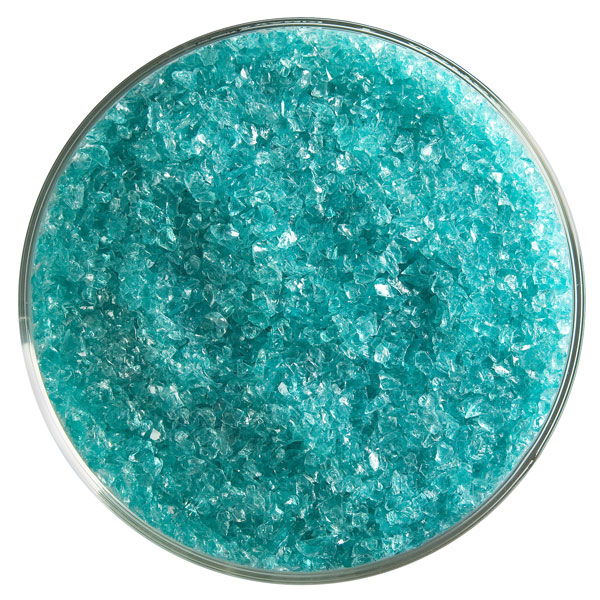 Bullseye Frit - Light Aquamarine Blue - Moyen - 2.25kg - Transparent
