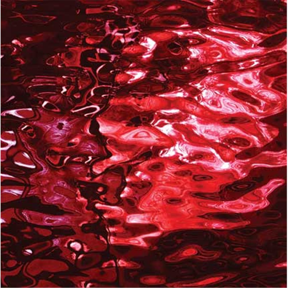 Spectrum Cherry Red - Waterglass Silver Coat - 3mm - Plaque Non-Fusing 