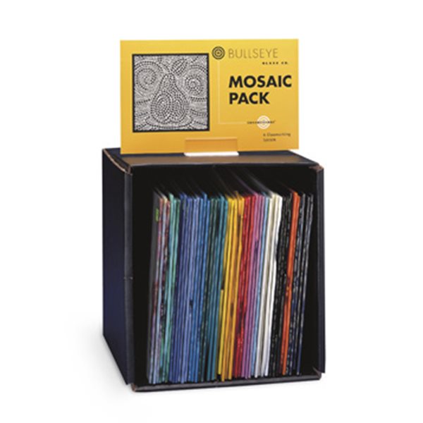 Bullseye Mosaic Pack - Assorted Non-Fusible Glass Sheets