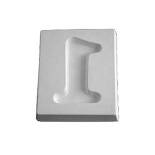 Number 1 - 12.1x10.1x1.9cm - Opening: 9.3x5.8cm - Fusing Mould