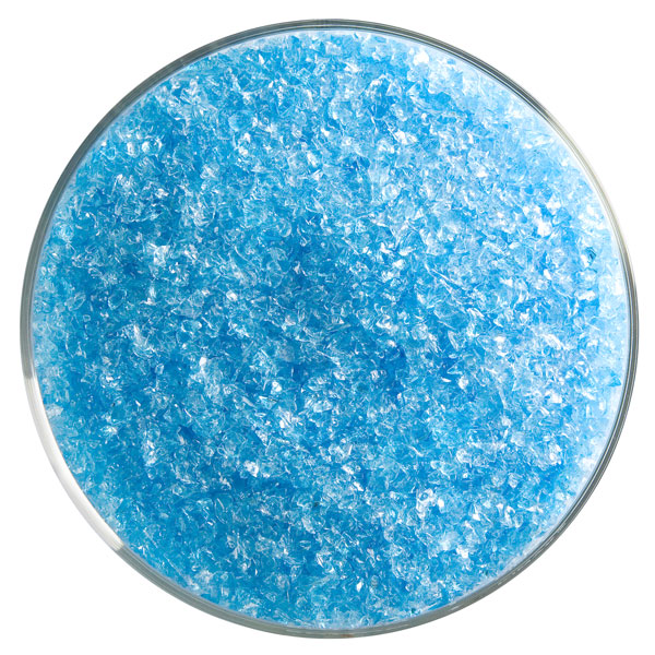 Bullseye Frit - Light Turquoise Blue - Mittel - 2.25kg - Transparent