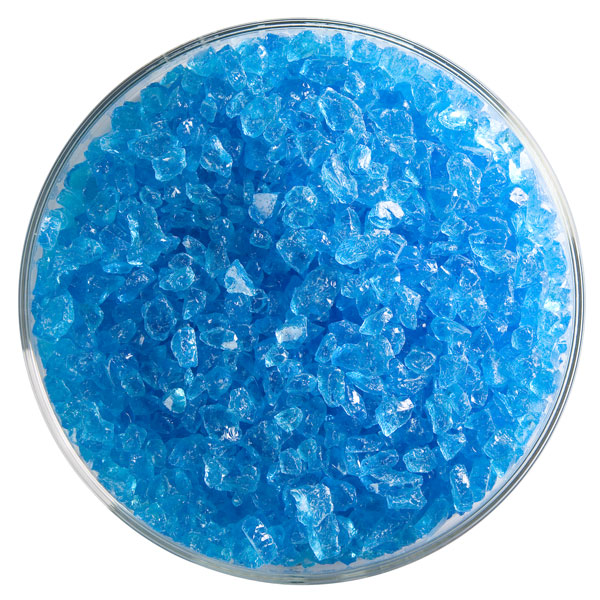 Bullseye Frit - Light Turquoise Blue - Grob - 2.25kg - Transparent