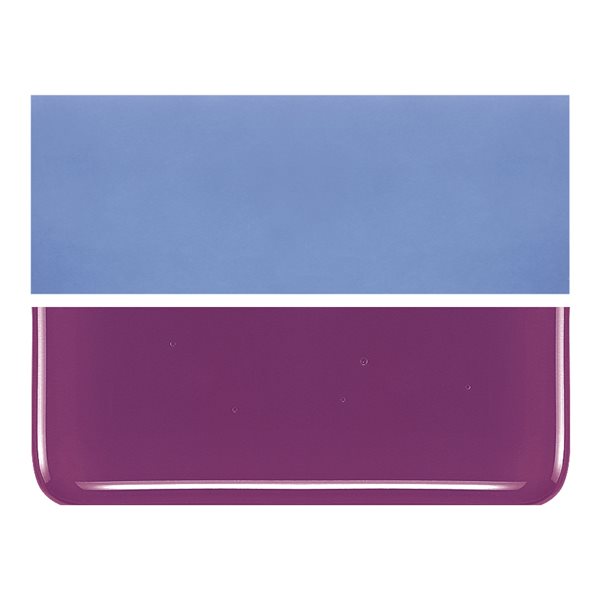 Bullseye Plum Striker - Opalescent - 2mm - Thin Rolled - Fusible Glass Sheets            