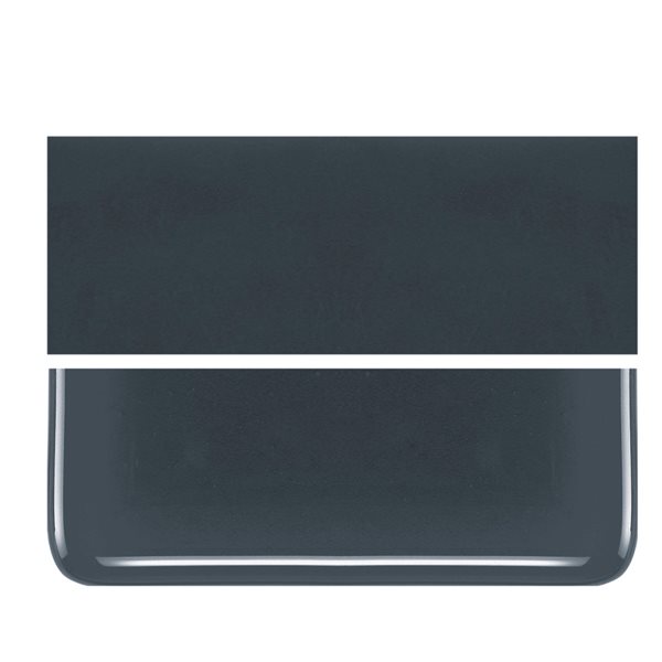 Bullseye Deep Gray - Opalescent - 2mm - Thin Rolled - Plaque Fusing            