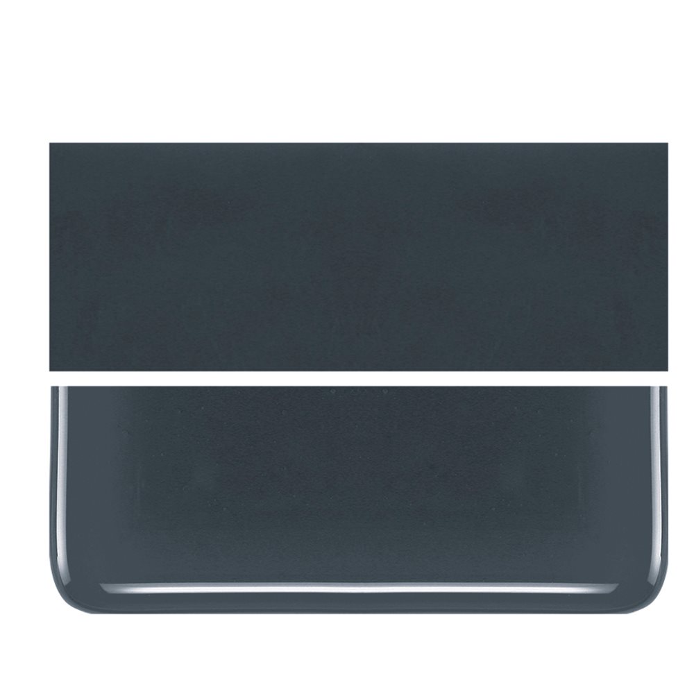Bullseye Deep Gray - Opalescent - 2mm - Thin Rolled - Fusing Glas Tafeln            