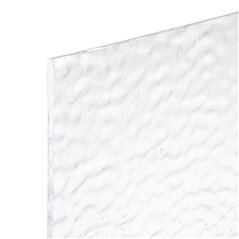 Bullseye Clear - Transparent - Soft Ripple - 3mm - Fusible Glass Sheets