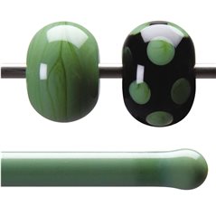 Bullseye Rods - Mineral Green Opaque - 4-6mm - Opalescent