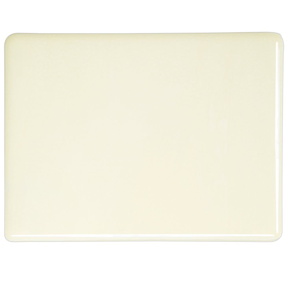 Bullseye Warm White - Opalescent - 2mm - Thin Rolled - Plaque Fusing