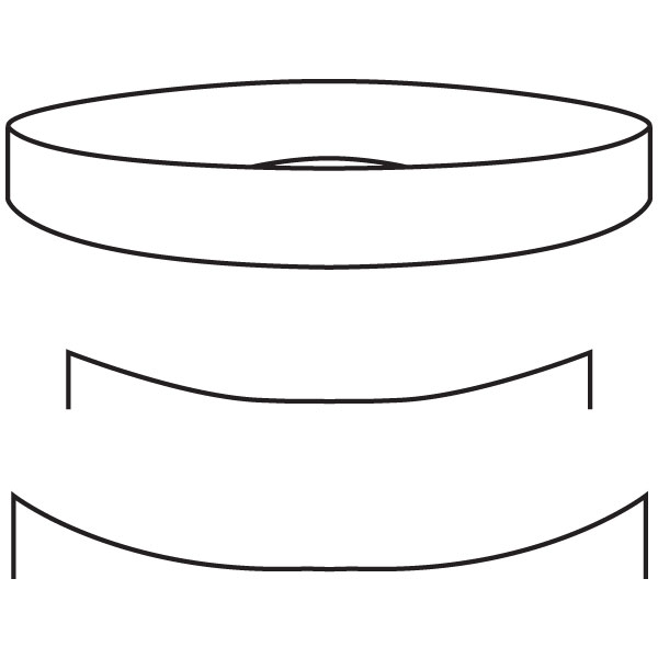 Plain Plate - 37.1x3.1cm - Basis: 12.5cm - Fusing Form
