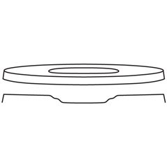 Saturn - Dessert Plate - 27.5x1.5cm - Base: 14.5x1cm - Moule pour Fusing