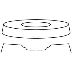 Saturn - Salad Bowl - 25.5x2.7cm - Base: 15.5cm - Moule pour Fusing