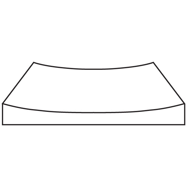 Gentle Curve - 45.7x45.7x5.9cm - Fusing Form