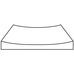 Gentle Curve - 45.7x45.7x5.9cm - Fusing Form