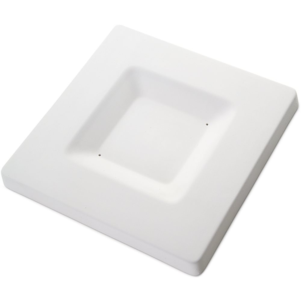 Soft Edge Square Platter - 23x23x2.2cm - Base: 13.5x13.5cm - Moule pour Fusing