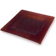 Soft Edge Square Platter - 37.5x37.5x2.5cm - Base: 25x25cm - Moule pour Fusing