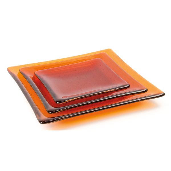 Sloped Square Plate - 21.8x21.7x2.6cm - Fusing Form