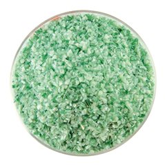 Bullseye Frit - Mint Green Opalescent & Aventurine Green Transparent - 2-Color Mix - Mittel - 450g  - Streaky