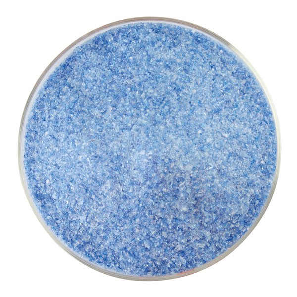 Bullseye Frit - Caribbean Blue Transparent & White Opalescent - 2-Color Mix - Fein - 450g - Streaky     