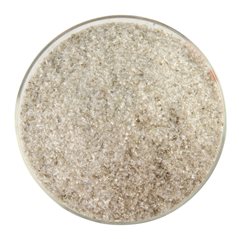 Bullseye Frit - White Opalescent & Dark Brown Transparent - 2-Color Mix - Fin - 2.25kg - Streaky