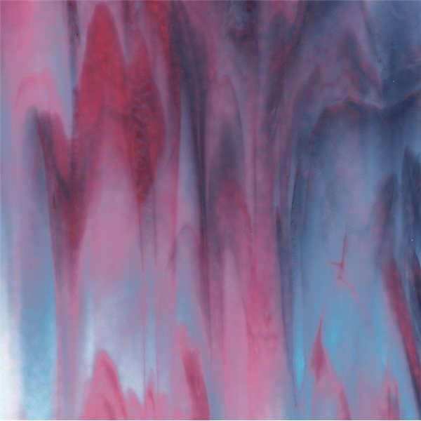 Bullseye - Powder - Blue - Marine Blue - Cranberry Pink 3 Color Mix - 3mm - Single Rolled - Fusing Glas Tafeln