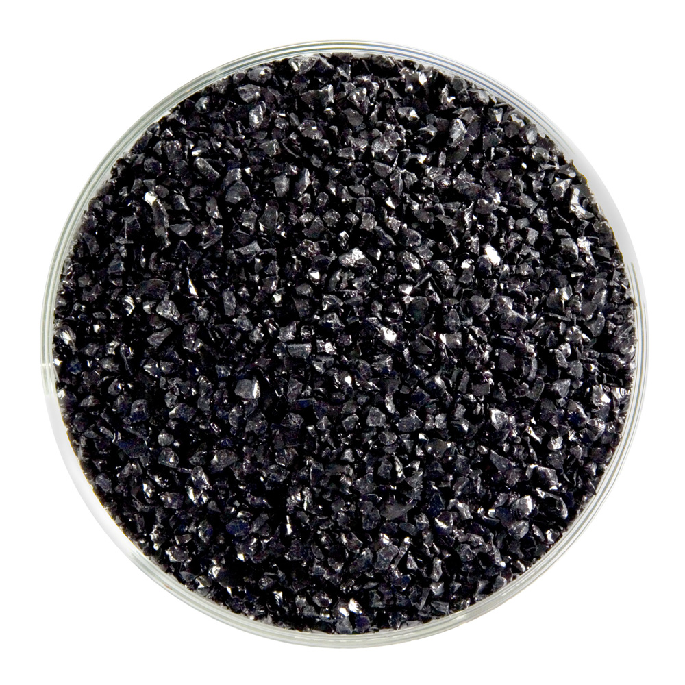 Bullseye Frit - Stiff Black - Moyen - 450g - Opalescent        
