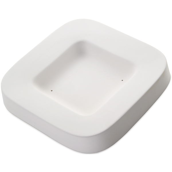 Round Edge Dish - 22.5x22.5x3.5cm - Basis: 12.7x12.7cm - Fusing Form